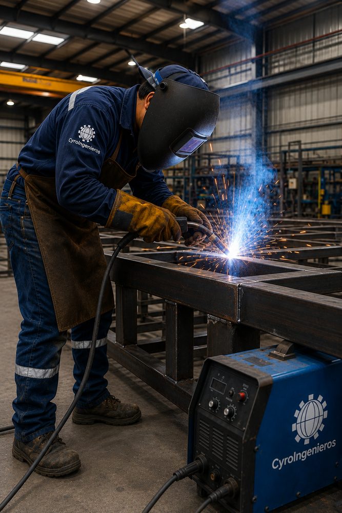 Soldadura de estructuras met�licas en taller